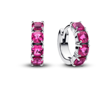 Pandora Pink Hoop Earrings