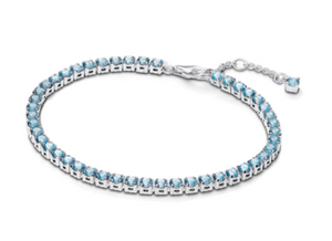 Pandora Sparkling Light Blue Tennis Bracelet