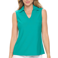 Rosa Sleeveless Polo Top