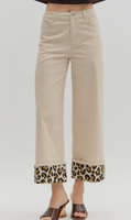 Animal Print Cuffed Pants
