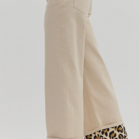 Animal Print Cuffed Pants