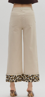 Animal Print Cuffed Pants

