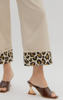 Animal Print Cuffed Pants

