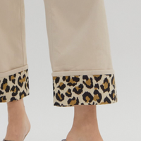 Animal Print Cuffed Pants