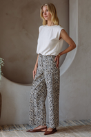 Washed Leopard Print Pants
