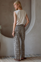 Washed Leopard Print Pants
