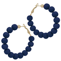 Clay Ball Hoop Earrings