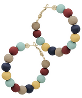 Clay Ball Hoop Earrings
