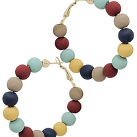 Clay Ball Hoop Earrings