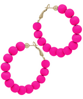 Clay Ball Hoop Earrings
