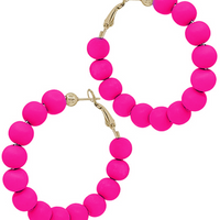 Clay Ball Hoop Earrings