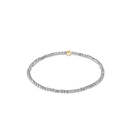 enewton Silver Faceted Hematite 2mm Bead Bracelet