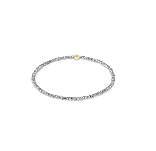 enewton Silver Faceted Hematite 2mm Bead Bracelet