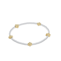 enewton Signature Cross Small Sterling Mixed Metal Pattern 2mm Bead Bracelet - Gold