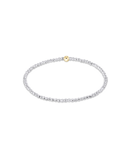 enewton Bright Silver Faceted Hematite 2mm Bead Bracelet