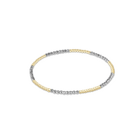 enewton Blissful Pattern 2mm Bead Bracelet - Bright Silver Faceted Hematite