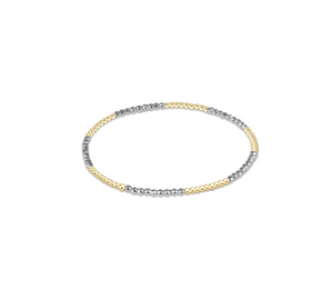 enewton Blissful Pattern 2mm Bead Bracelet - Bright Silver Faceted Hematite
