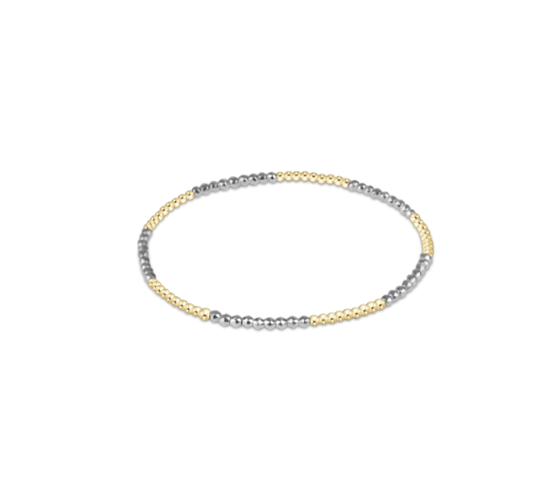 enewton Blissful Pattern 2mm Bead Bracelet - Bright Silver Faceted Hematite