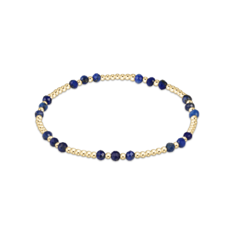 enewton Gemstone Gold Joy Pattern 3mm Bead Bracelet - Lapis