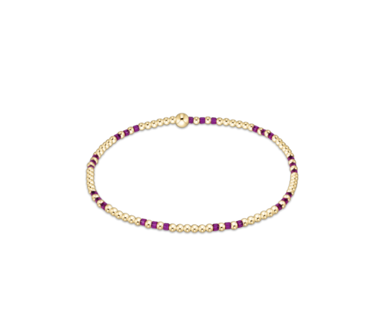 enewton Hope Joy Pattern 2mm Bead Bracelet - Fuchsia