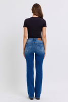 Judy Blue Dark Mid Rise Thermal Bootcut Jeans
