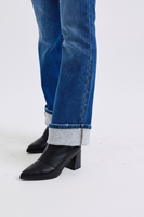 Judy Blue Dark Mid Rise Thermal Bootcut Jeans
