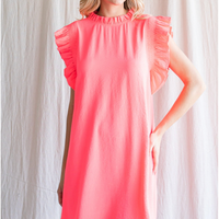 Ruffle Sleeve Dress all sales final, as is.