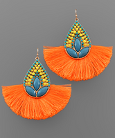 Teardrop Pavé & Fan Earrings
