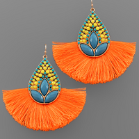 Teardrop Pavé & Fan Earrings