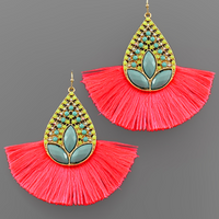 Teardrop Pavé & Fan Earrings