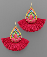 Teardrop Pavé & Fan Earrings
