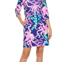 Octopus Arlene Quarter Sleeve Shift Dress