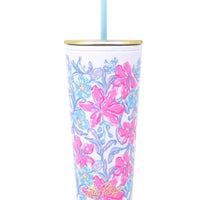 Lilly Pulitzer Beachside Haven Tumbler with Straw