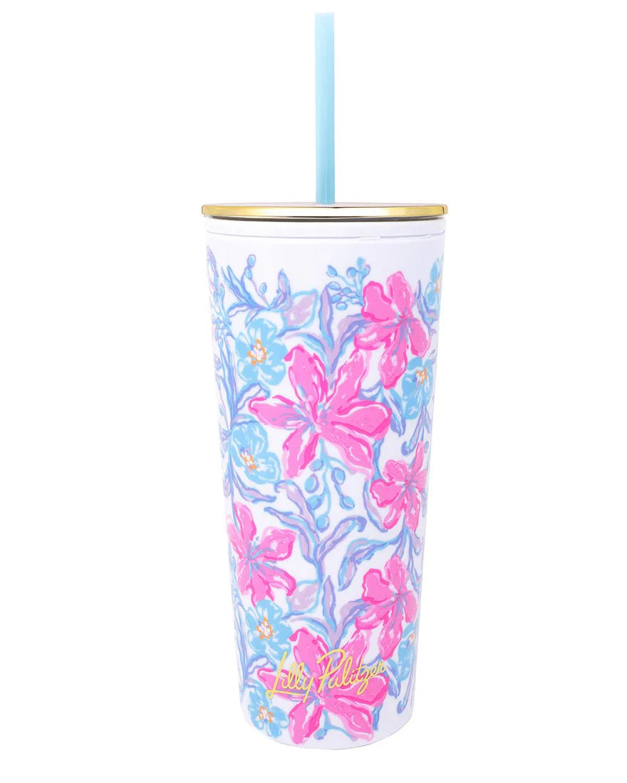 Lilly Pulitzer Beachside Haven Tumbler with Straw