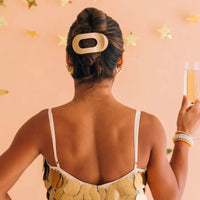 Teleties Champagne Toast Round Flat Hair Clip
