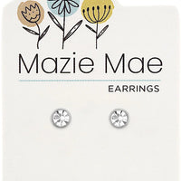 Mazie Mae Silver CZ Stud Earrings