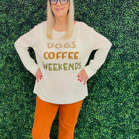 Dogs Coffee Weekend Sweater