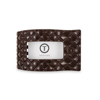 Teleties Truly Taupe QUILTED Flat Rectangle Hair Clip
