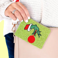 Grinchmas Beaded Coin Purse
