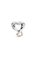 Pandora Two-tone Openwork Infinity Heart Charm