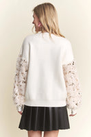 Shag Sequin Sleeve Sweater
