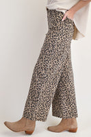Animal Print Twill Pants
