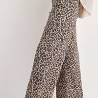 Animal Print Twill Pants