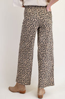 Animal Print Twill Pants
