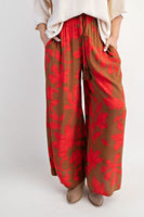 Camellia Challis Smocked Pants
