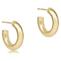 enewton Round Gold 0.5" Post Hoop -4mm - Smooth Earrings