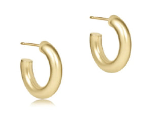 enewton Round Gold 0.5" Post Hoop -4mm - Smooth Earrings