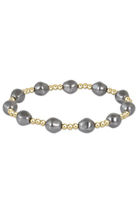 Enewton EXTENDS Admire Gold 3mm Bead Bracelet - Pearl - Dark Grey