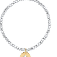 enewton Classic Sterling Mixed Metal 3mm Bead Bracelet - Blessed Gold Disc