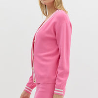 Preppy In Pink Lightweight Cardigan